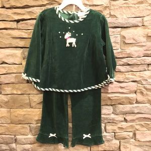 Beautiful Reindeer Velour Two Piece